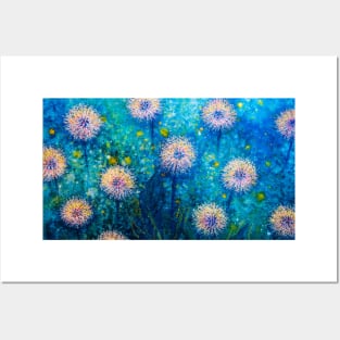 Dandelion field Posters and Art